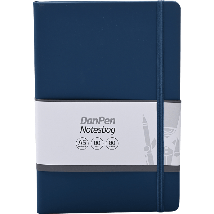 Danpen notesbog PU A5 - blå