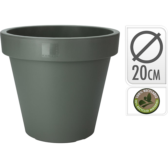 Karlstad plastik blomsterkrukke - grøn