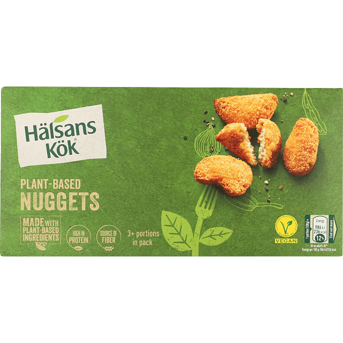 Plantebaserede nuggets vegansk