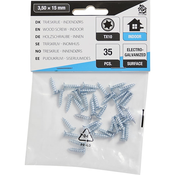 HomeFixer skruer 3.50x15 mm 35 stk
