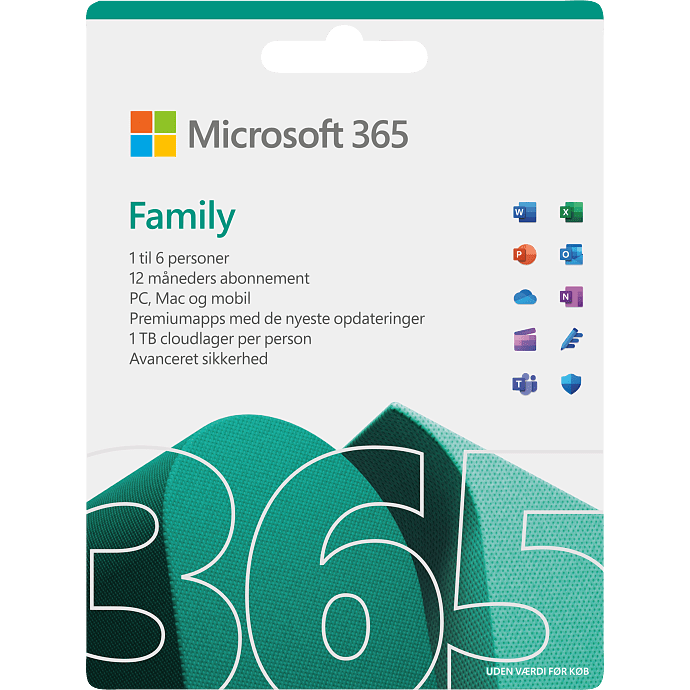 Microsoft 365 Family 6 enheder 1 år