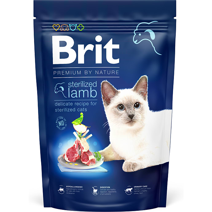 Tørfoder m. lam steriliserde katte