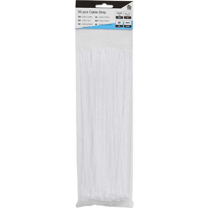 HomeFixer strips 50 stk - hvid