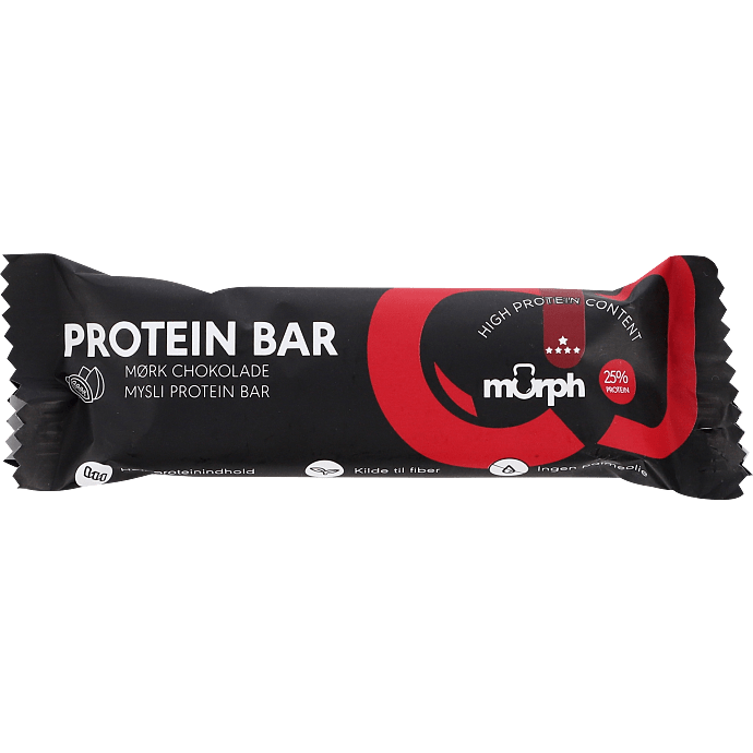 Proteinbar m. peanuts og mørk chokolade