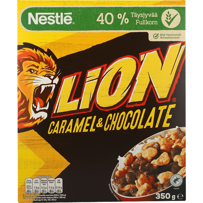 Lion m. karamel- og chokosmag