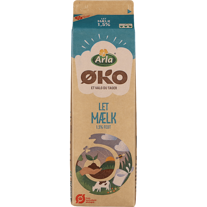 Letmælk 1,5% fedt øko