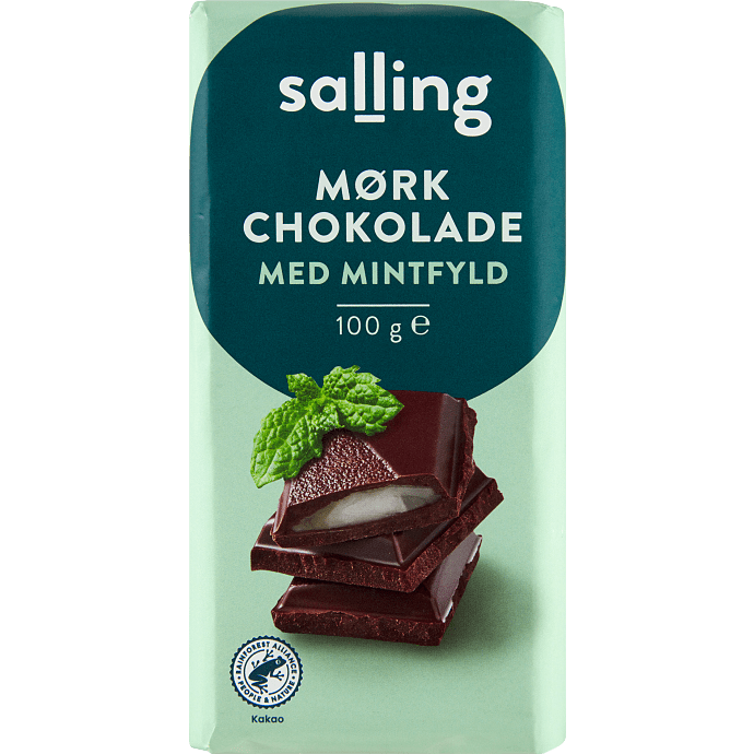 Mørk chokolade m. pebermynte