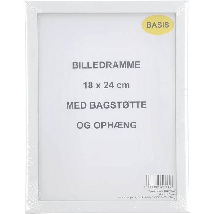 Ramme i hvid - 18x24 cm