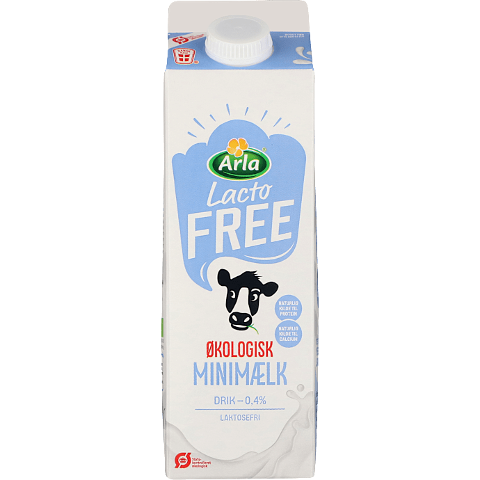Minimælk 0,4% fedt laktosefri øko
