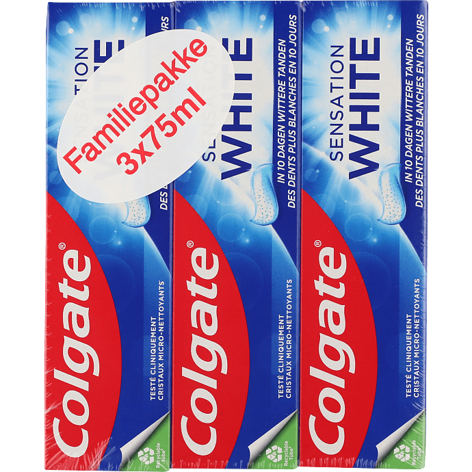 Tandpasta m. whitening effekt