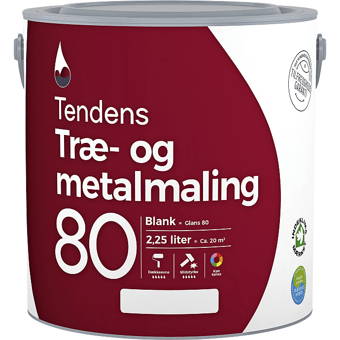 Tendens træ- og metalmaling blank 80 2.25 liter