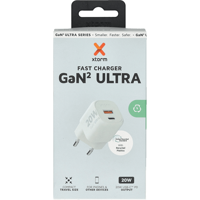 Xtorm GaN2 Ultra oplader 20w - hvid