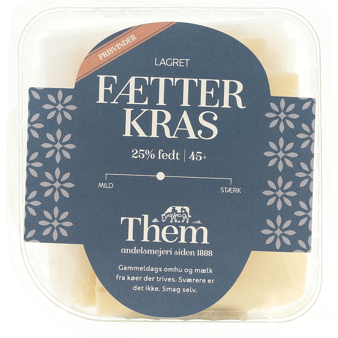 Ost i skiver lagret 45+