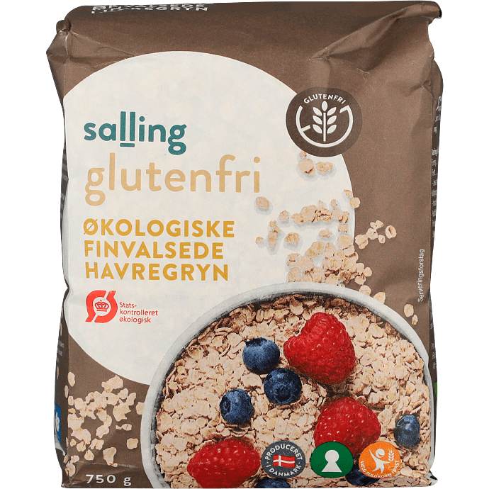 Finvalsede havregryn glutenfri øko