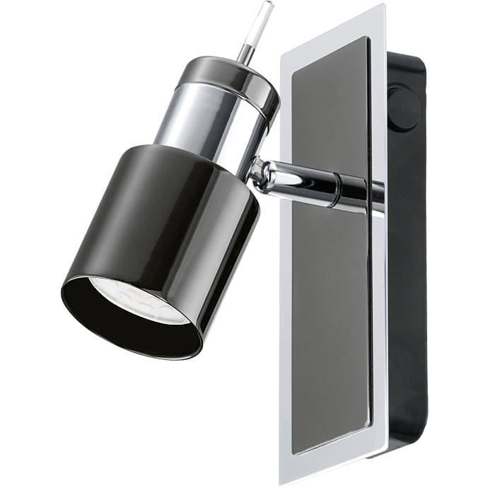 Davida LED spotlampe - krom/sort