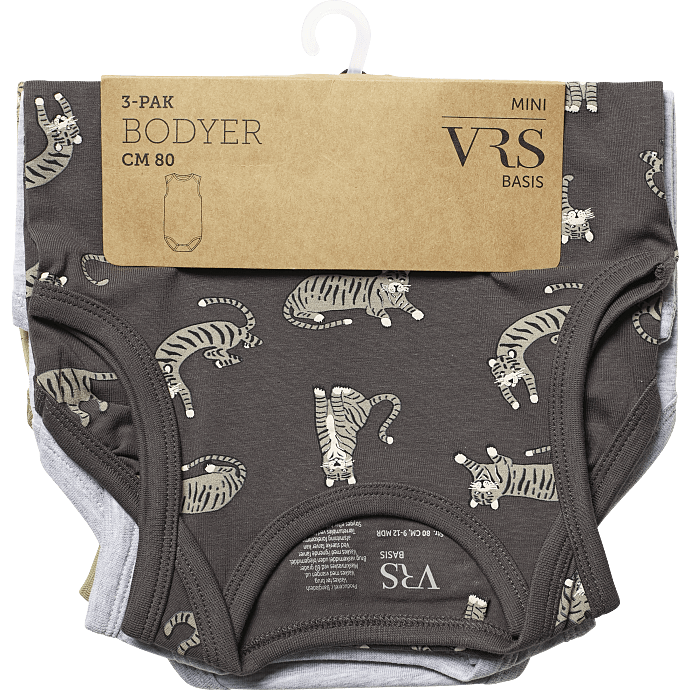 VRS baby 3-pak body str. 56 - multifarvet