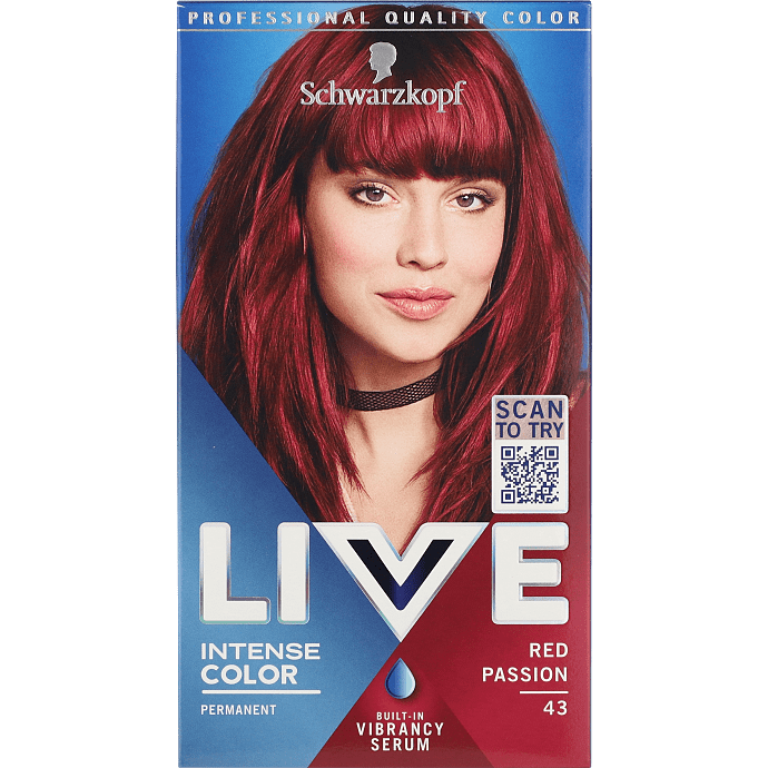 Permanent hårfarve 43 Red Passion m. serum