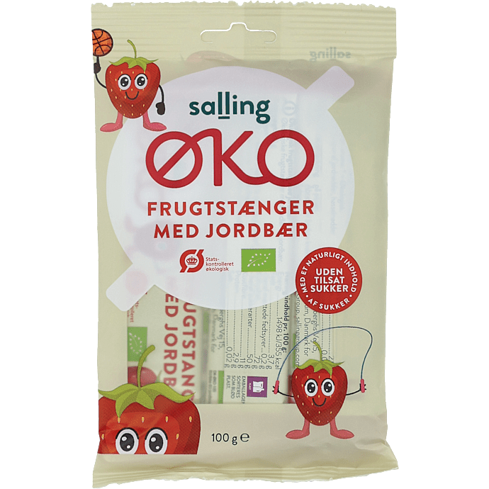 Frugtstænger m. jordbær øko