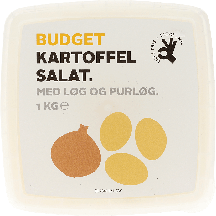 Kartoffelsalat m. løg og purløg