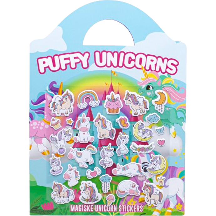 Puffy Stickers landskab - Unicorn