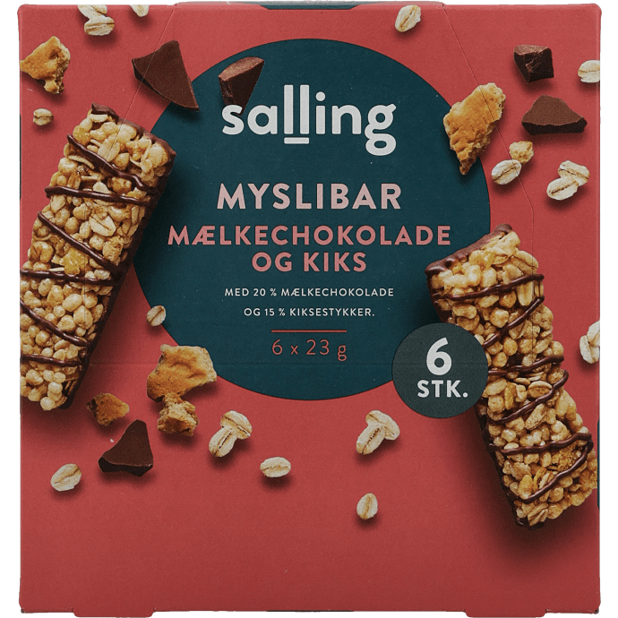 Müslibar m. mælkechokolade og kiks