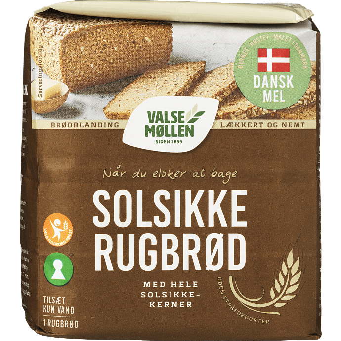 Solsikkerugbrød m. hele solsikkekerner