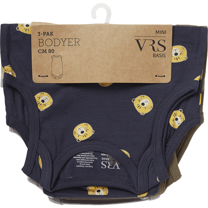 VRS baby 3-pak body str. 86 - multifarvet