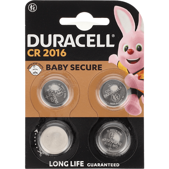 Duracell knapcelle CR 2016 batterier 4-pak