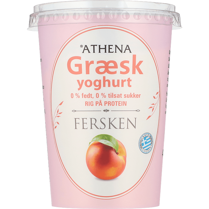 Græsk yoghurt m. fersken 0% fedt