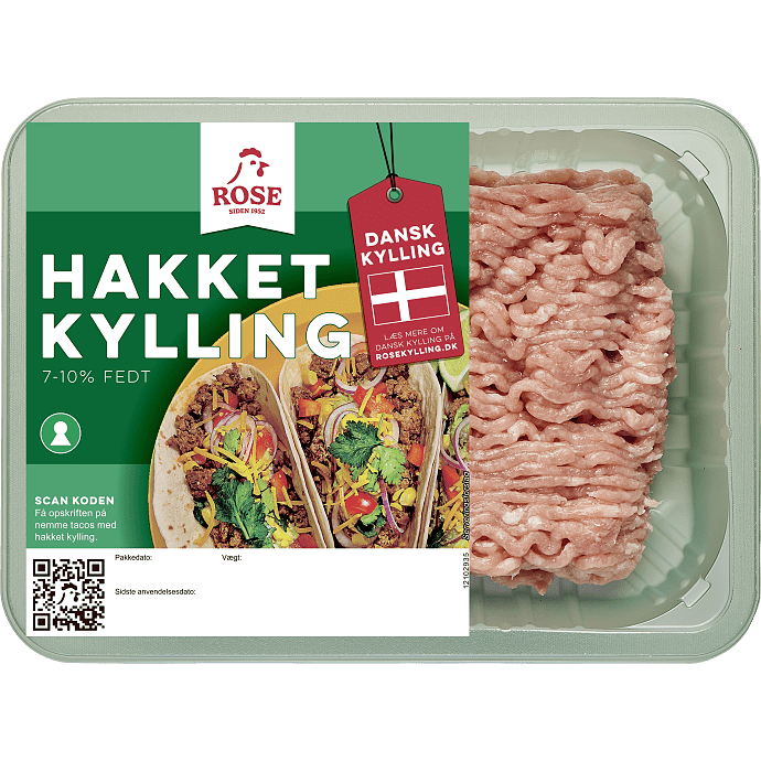 Hakket kylling 7-10% fedt