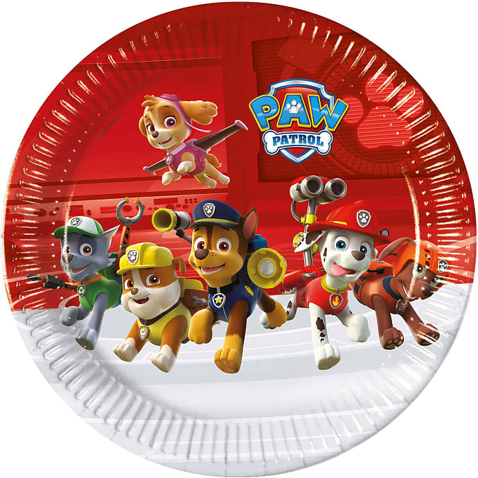 Paw patrol paptallerken Ø:23 cm 8-Pak