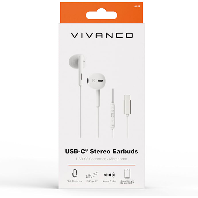 Vivanco Smart Pro USB-C in-ear høretelefoner - hvid