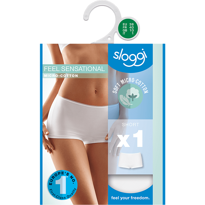 Sloggi dame shorts str. 42 - hvid