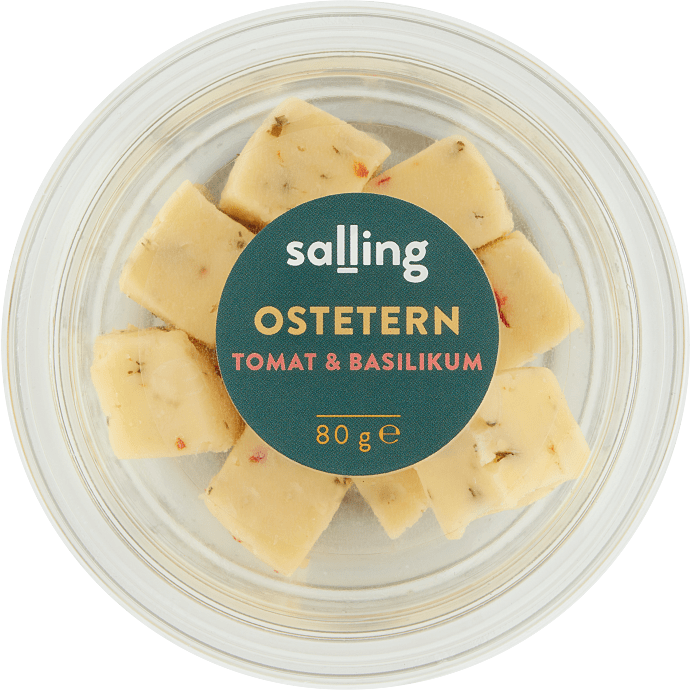 Ost i tern m. tomat og basilikum