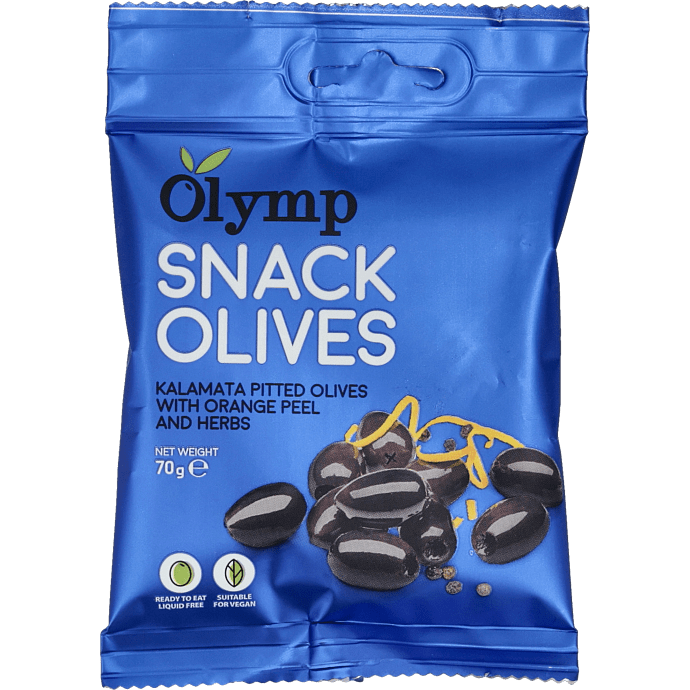 Kalamata oliven u. sten m. appelsinskal og urter