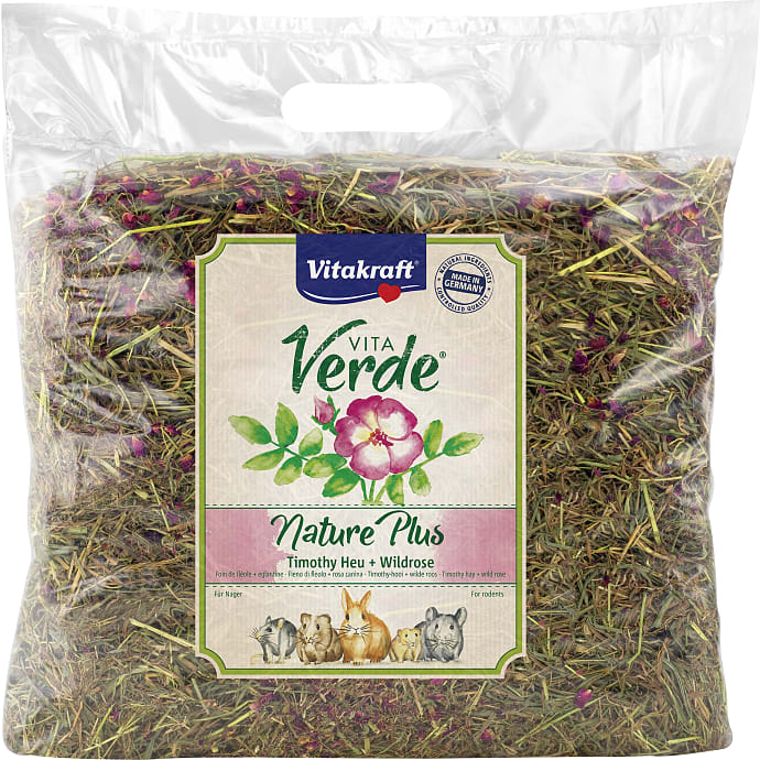 Gnaverfoder m. urtehø og vilde roser