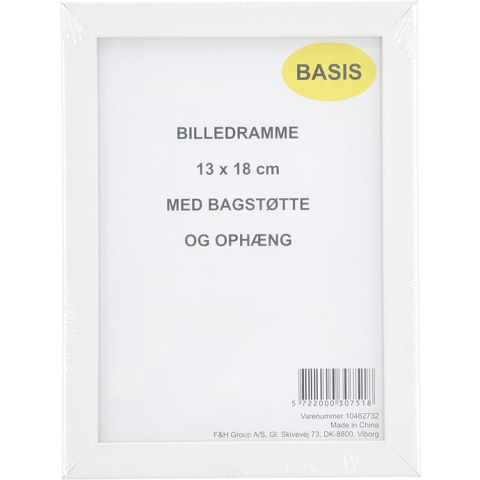 Ramme i hvid - 13x18 cm