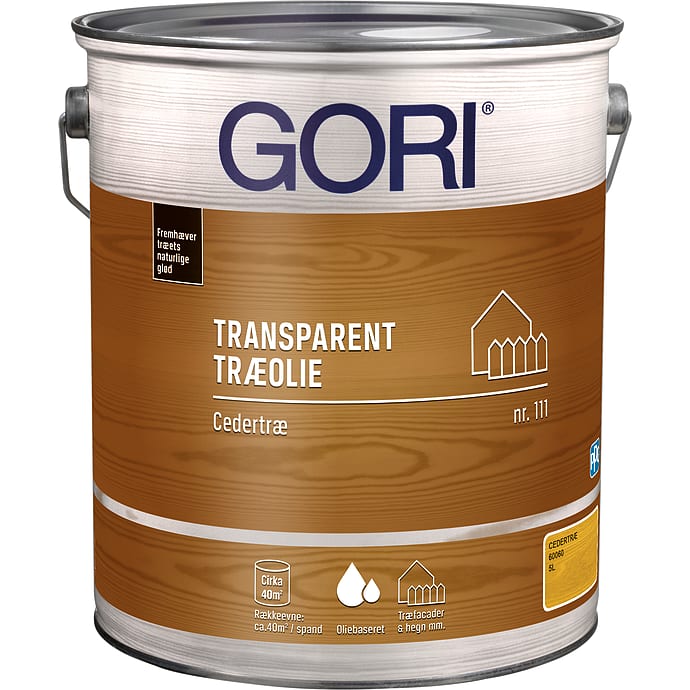 Gori 111 transparent træolie cedertræ 5 liter
