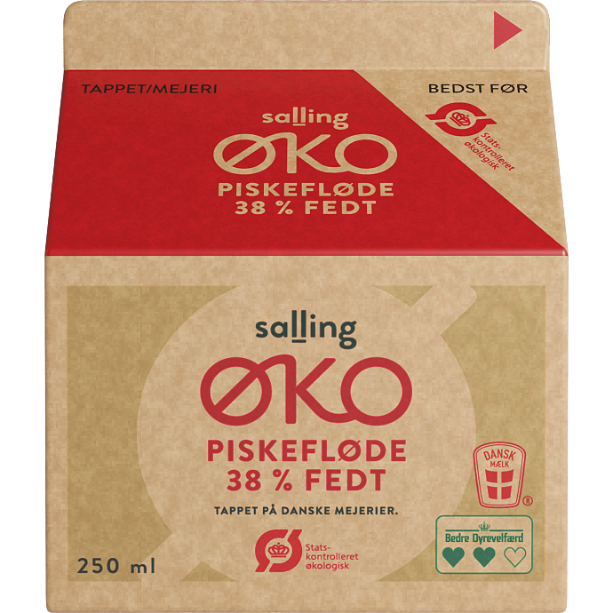 Piskefløde 38% fedt øko
