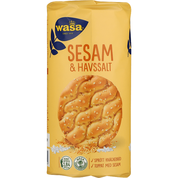Hvedeknækbrød m. sesam og havsalt