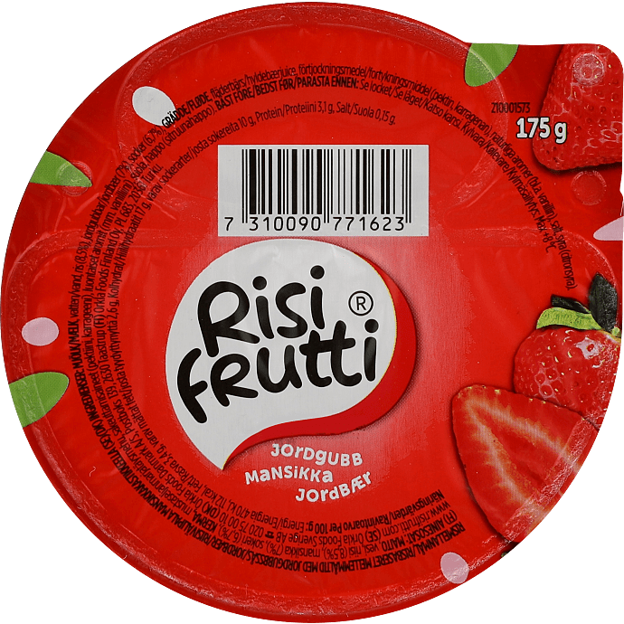 Risdessert m. jordbærsauce