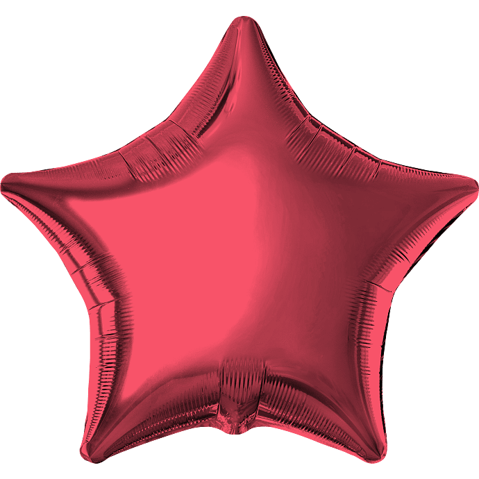 Salling folieballon stjerne Ø: 45 cm - rød