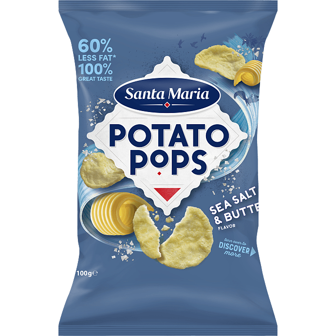 Chips m. havsalt og smørsmag