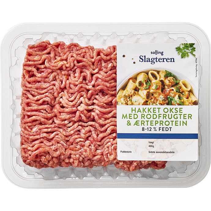 Hakket oksekød 8-12% fedt m. ærteprotein