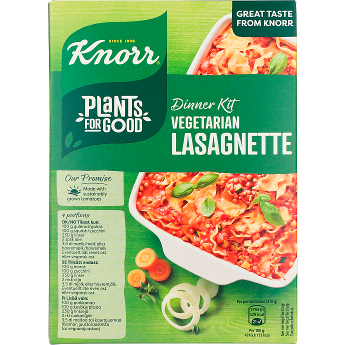 Plantebaseret Lasagnette Dinner kit