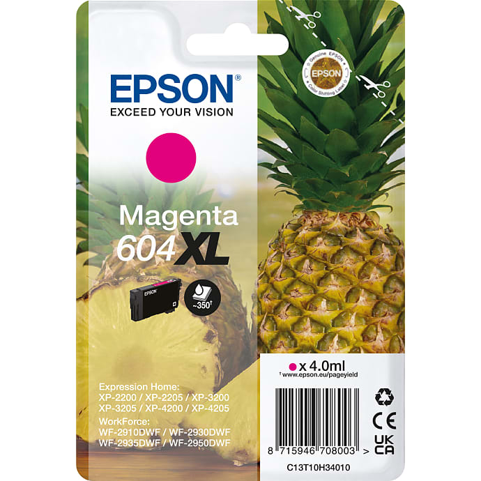 Epson T604 XL magenta blæk