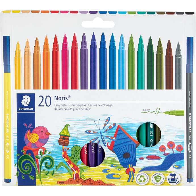 Staedtler Noris Fibre-Tip tusser 20 stk. - flere farver