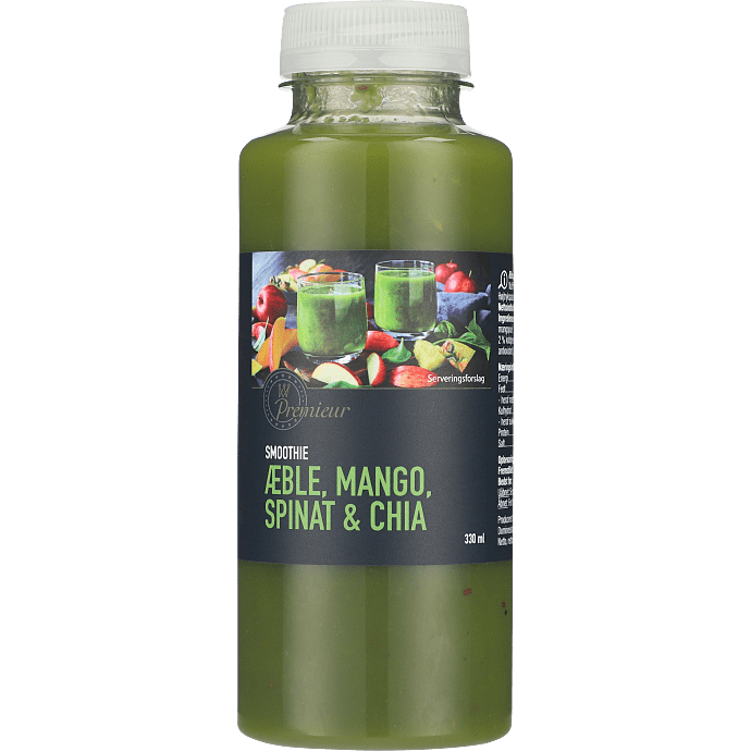 Smoothie m. æble, mango, ananas og chia