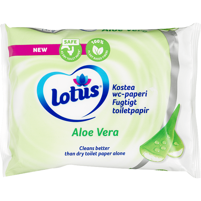Fugtigt toiletpapir m. aloe vera