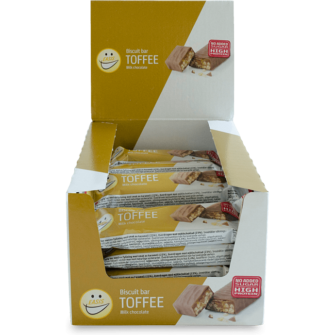 Biscuit bar toffee u. tilsat sukker
